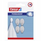 Tesa Permanent Serie Zelfklevende Haken Metaal Ovaal 4 Stuks Zilver