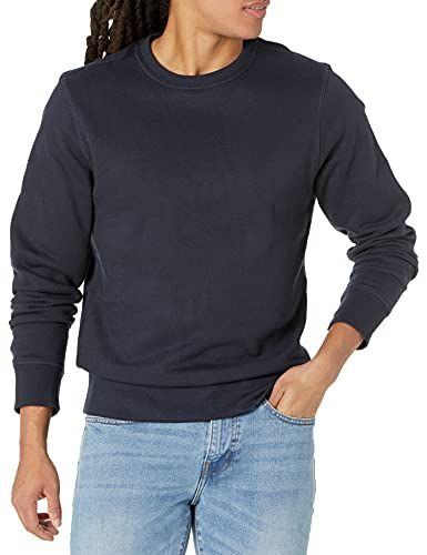 Amazon Essentials Men's Fleece Crewneck Sweatshirt (Available in Big & Tall), Navy, M