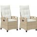 Maison Exclusive Chaise De Jardin 2 Pc Beige Et Crème Acier Et Polyester