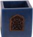Safaary Porte-bougie chauffe-plat Bleu Ø 12 x 12cm - Motif de portail