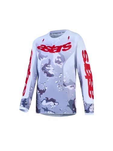 Alpinestars Fluid Lone Jeugd motocrosstrui Grijs/wit/rood S