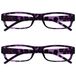 Leesbril The Reading Glasses Leesbril, paars, schildpad, licht, comfortabel, bladwijzers, 2 stuks, voor mannen en vrouwen, RR32-5 + 3,50, optische prestaties +3,50