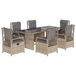 vidaXL 7-delige tuinset met kussens, polyrattan, beige