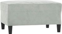vidaXL Poef 70x55x41 cm velours lichtgrijs