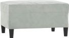 vidaXL Poef 70x55x41 cm velours lichtgrijs