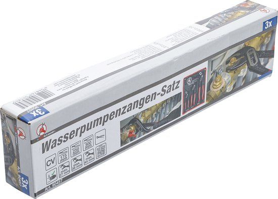 BGS Waterpomptangset - 3 delig - 175 / 250 / 300 mm