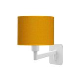 Moderne draaibare wandlamp in wit en geel