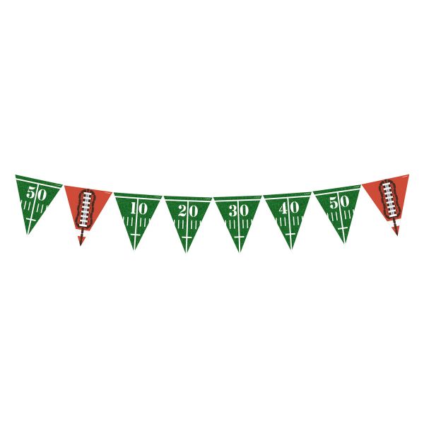 Amscan Touchdown! Slinger - 400 x 19 cm - Papier - Groen/Oranje