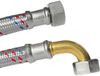 Boni-Shop tuyau blindé 1/2 pouce acier inoxydable avec certification DVGW, tuyau flexible 300mm