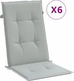 vidaXL Stoelkussens Hoge Rug 120x50x7 cm - Set van 4 Kussen - Kussens - Zitkussen - Stoelkussen