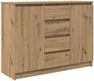 vidaXL Dressoir met laden, Artisanaal eiken, 100,5x35x76 cm