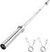 VEVOR Barre d'haltères chromée 182cm avec poignée moletée pour musculation haltérophilie squats deadlifts développé couché, barre d'haltères pour disques de 5cm avec une capacité de charge de 227kg