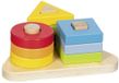 GOKI Sorteerspel - Kleuren En Vormen Driehoek - Houten Vormenstoof - 18 Maanden+
