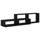 vidaXL Wand TV Stand 120 x 25 x 28,5 cm Bewerkt hout Zwart eiken