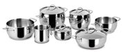Lagostina Euforia Set de casseroles - 11 pièces - Inox - Compatible induction