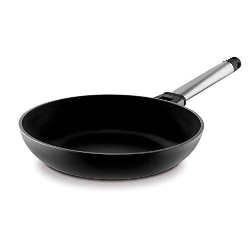 Castey Braadpan met afneembaar stalen handvat - 26 cm - Zilver
