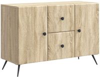 vidaXL Dressoir met lade Sonoma Eiken 89 x 34,5 x 60 cm Bewerkt hout