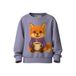 NAME IT MINI rechtvallende sweater met print - lila