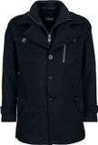 Black Premium by EMP Manteau noir avec poches poitrine - Hommes - S
