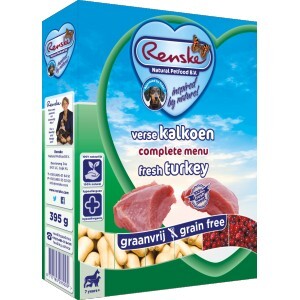 RENSKE Vers Graanvrij 7 Kalkoen hondenvoer 1 tray 10 x 395 gram