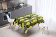 Bonamaison Tafelkleed, Anti-Mold, Sneldrogend, Waterdicht, 100% Polyester Tafellaken, Neon Geel, Rook, 140 x 140 Cm