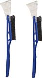Merkloos / Sans marque Humbert Und Brandt Gmbh 2x stuks kunststof ijskrabber/raamkrabber blauw met borstel 52 cm