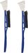 Merkloos / Sans marque Humbert Und Brandt Gmbh 2x stuks kunststof ijskrabber/raamkrabber blauw met borstel 52 cm