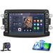Junsun Renault, Dacia Duster, Sandero, Lada 2+64GB Carplay 7-inch Android 15 autoradio met GPS, Wi-Fi, Bluetooth, DAB+, stuurwielbediening, FM, USB en DSP