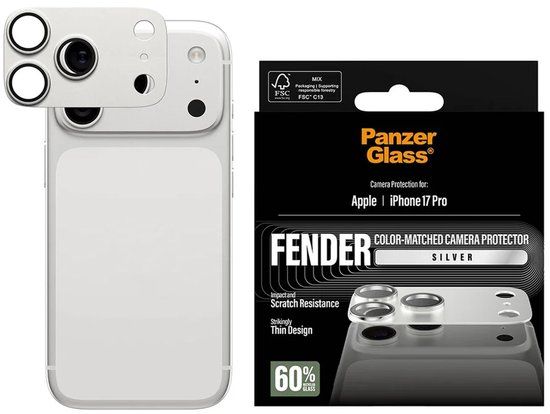 PanzerGlass FENDER Camera Protector - Case Friendly - Zilver