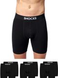 SNOCKS Boxershorts Heren - 6 Stuks - Zwart - Katoen