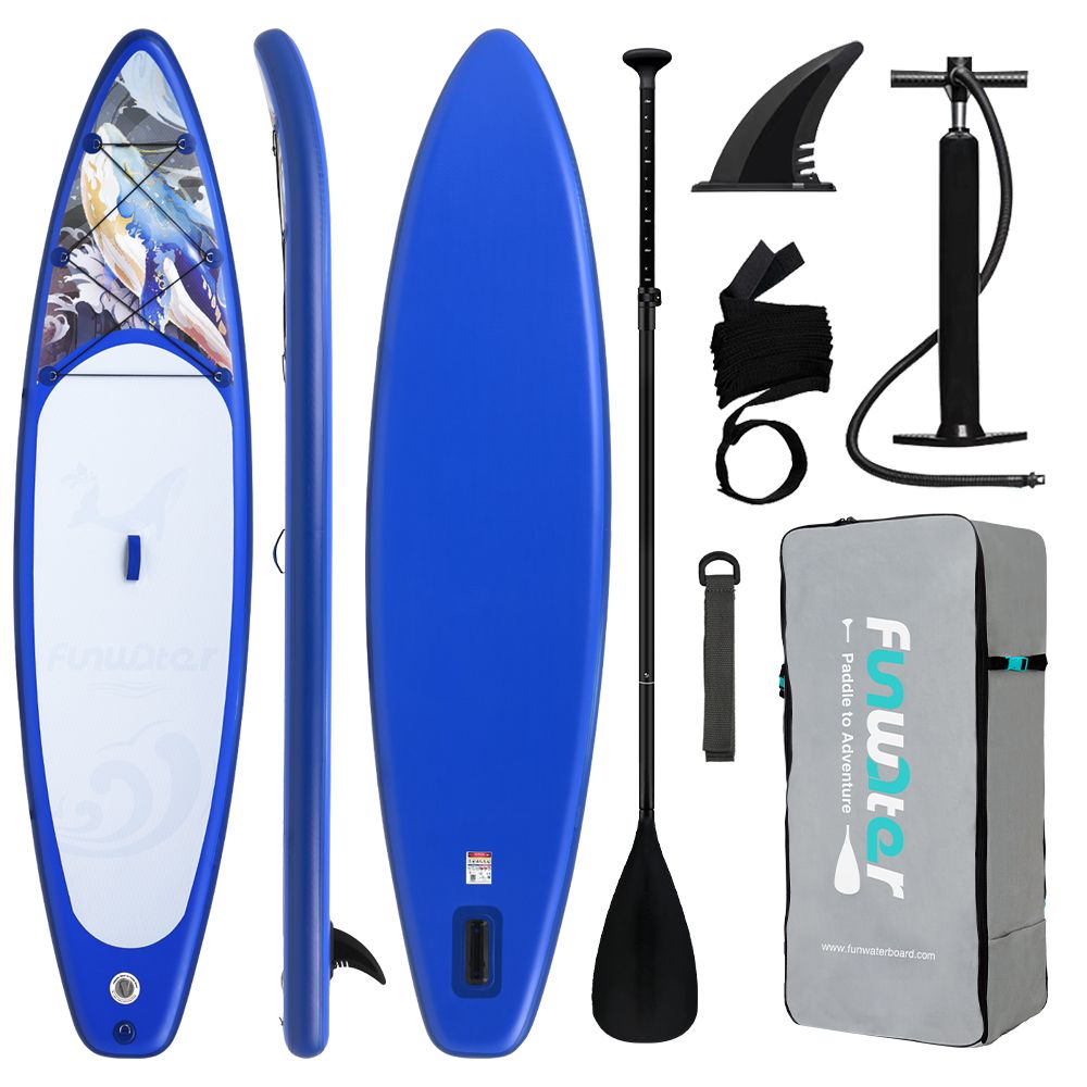 Funwater Stand Up Paddle Board Surfplank Opblaasbare Stand Up Paddling Board Surfen Sup Board met accessoire Max. belasting 330 pond