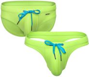 SUKREW Torrent Swim Multipack 1x Brief + 1x Thong Lime - MAAT XL