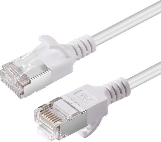 Microconnect V-FTP6A0025W-SLIM netwerkkabel Wit 0,25 m Cat6a U/FTP (STP)