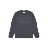 Croyez oversized longsleeve met print - antraciet