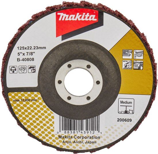 Makita Schuurschijf 125x22mm medium - B-40808