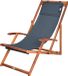 Casaria Ligstoel Acaciahout – Opvouwbaar tot 120kg – Antraciet