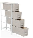 hjh LIVING Kast FOLDRESS S 20x48x75cm 4 vakken grijs