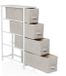 hjh LIVING Kast FOLDRESS S 20x48x75cm 4 vakken grijs