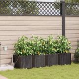Maison Exclusive - Pots de fleurs de jardin, set de 4, marron, 160 x 40 x 37,5 cm, plastique PP