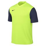 Nike Tiempo Premier Sportshirt Heren Korte Mouw Geel/Navy Polyester XXL