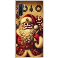 Samsung Galaxy Note 10 pere noel vintage bedrukt siliconen hoesje