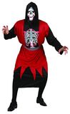 Ciao - Spectrum skelet Grim Reaper kostuum volwassenen (eenheidsmaat), rood, zwart, 62176