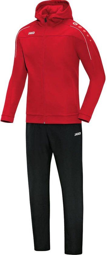 Jako Classico Vrijetijdspak Met Kap Heren - Rood - Maat 4XL