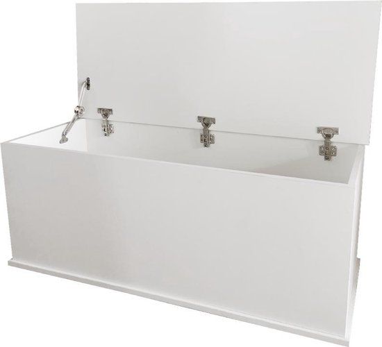 VDD - White Wooden Toy Box - 100 x 40 x 40 cm