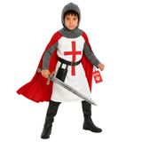 Fun Shack Crusader kostuum middeleeuws ridder kostuum voor kinderen, rood, maat S