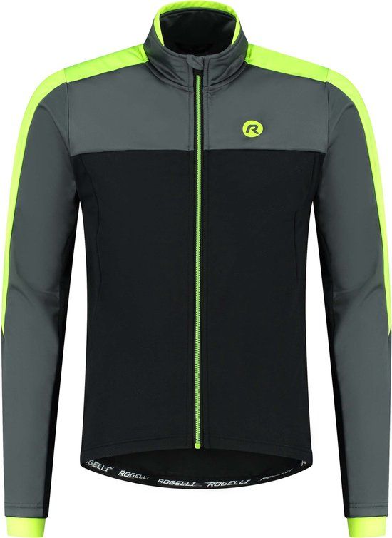 Rogelli Freeze Winter Fietsjack - Heren - Zwart/Grijs/Fluor - Maat S