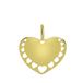 Lucardi Dames 9 karaat hanger hart met opengewerkte hartjes - Hanger - 9 Karaat - Goudkleurig