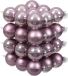 Othmar Decorations Kerstballen - 36 stuks - salie paars/lichtpaars - 6 cm - glas - mat/glans