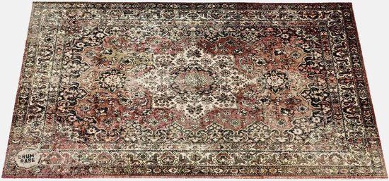 DRUMnBASE Vintage Persian Classic Worn Stage Mat - Black