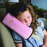 Wan GmbH Oreiller de sommeil Coussin de ceinture de sécurité pour voiture pour enfants - Rose